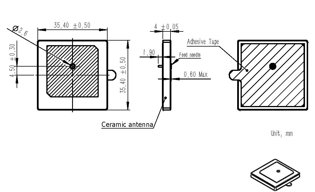 UHF Ceramaic Antenna