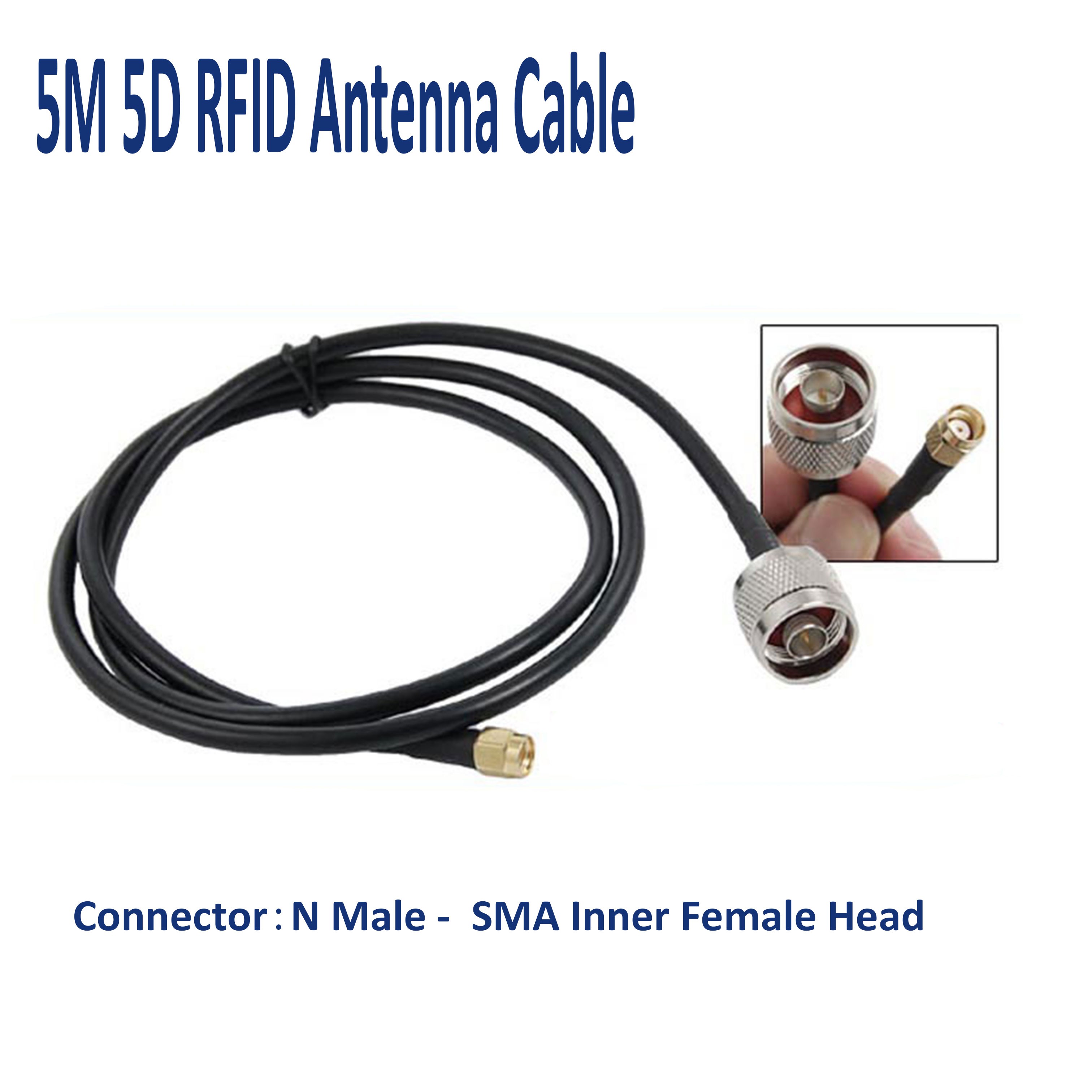 Low Attenuation RFID Cable SMA-MALE To R-TNC