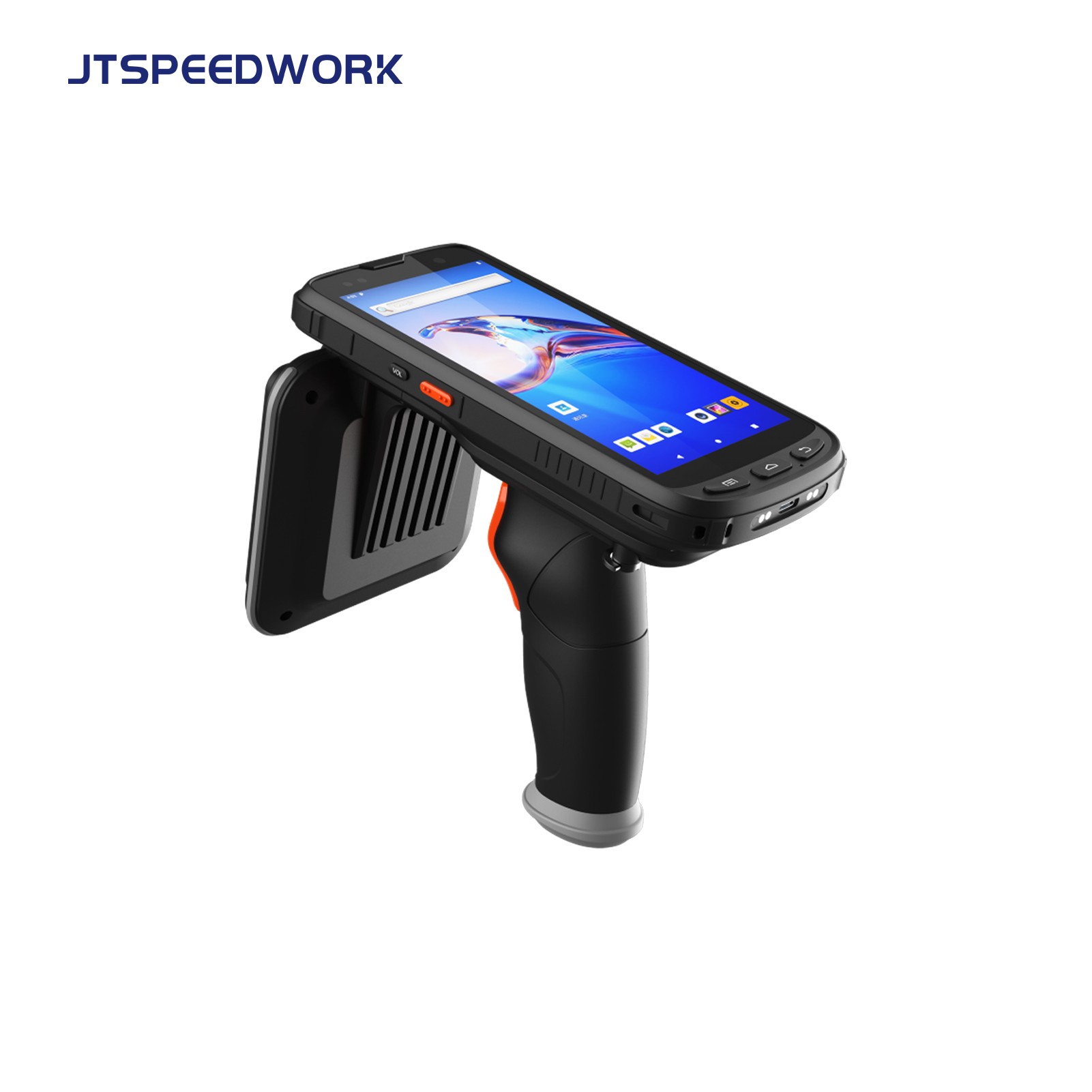 JT-973 Android 10.0 UHF RFID Handheld Reader Long Range Impinj E710 IP65 NFC 2D Barcode Scanner