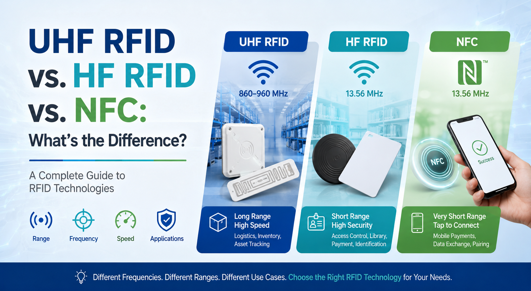 UHF RFID vs. HF RFID vs. NFC: What’s the Difference?