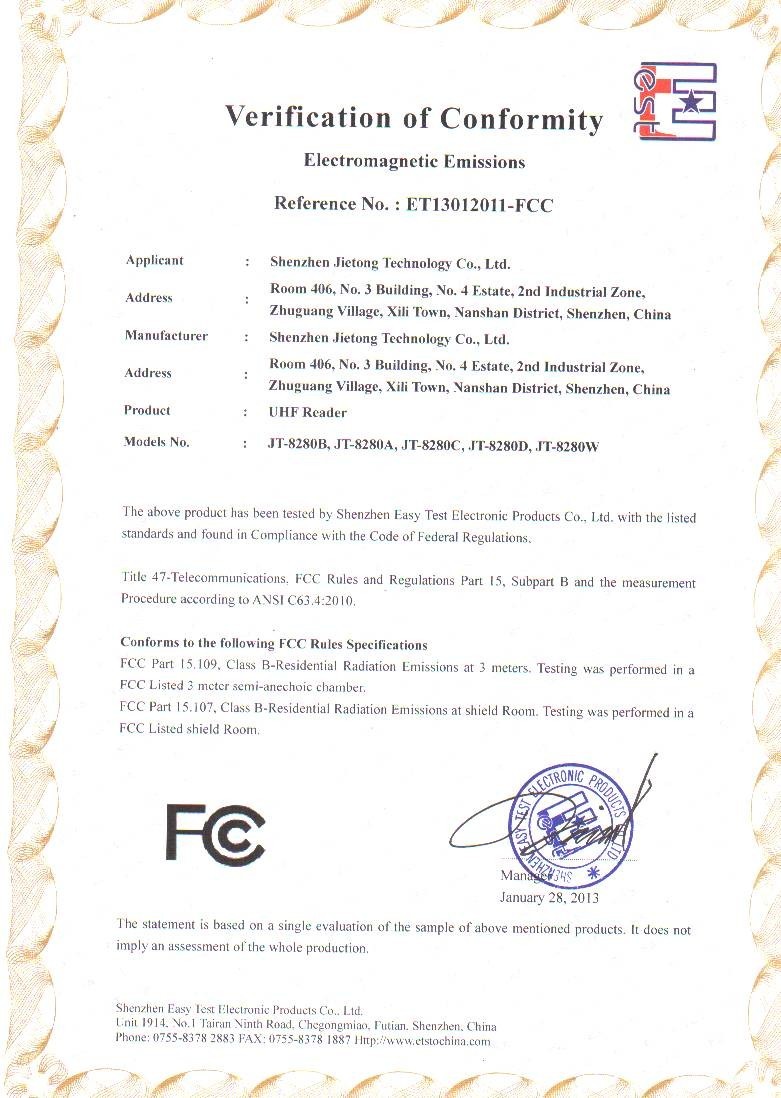 FCC certification